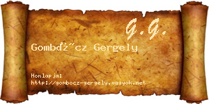 Gombócz Gergely névjegykártya